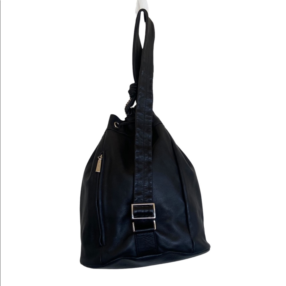 Marco Buggiani Leather Drawstring Bag - image 5